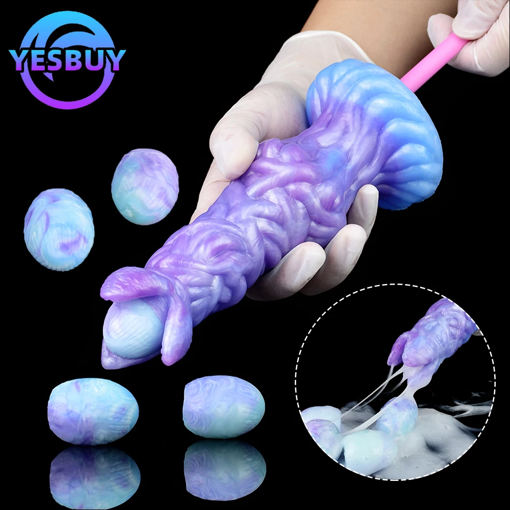 

YESBUY Soft Hand Push Lay Eggs Dildo Fantasy Ovipositor Anal Sex Toy Anus Vaginal Balls For Couple Fetish Butt G Spot Stimulator