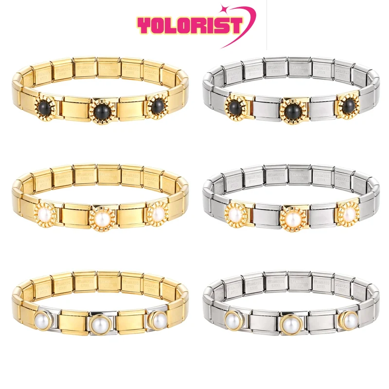 High Quality Women'S Bracelet Fashion Italian Elastic Charm Stainless Steel Bracelet Bangle Girls Wedding Birthday Gift