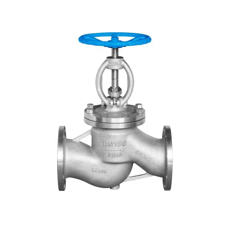 

DIN PN16 Flange Stainless Steel Bellow Seal Globe Valve