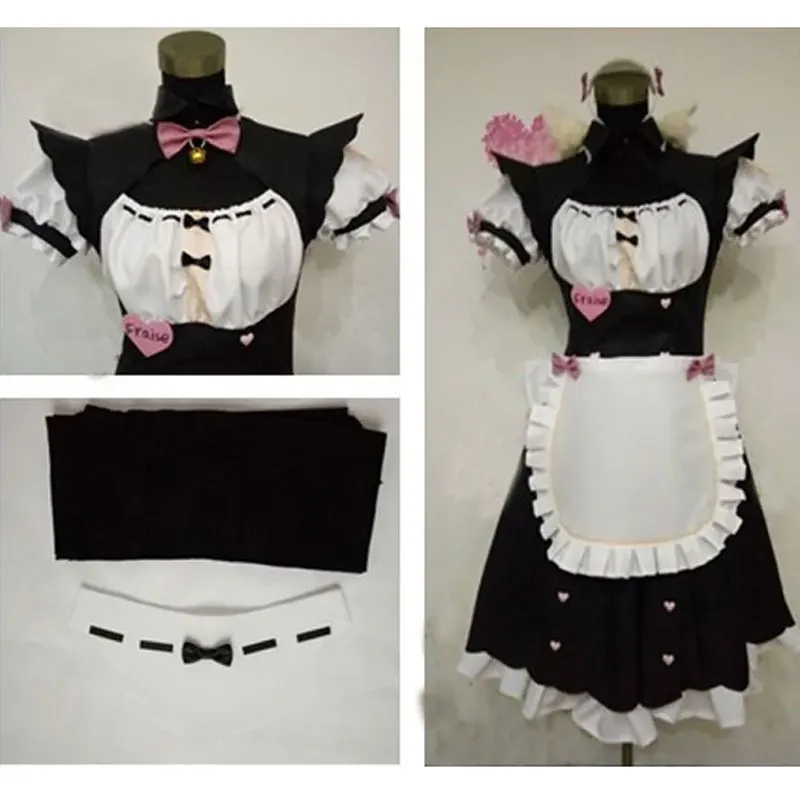 

Anime NEKO PARA Fraise Cosplay Costume Custom made with tail