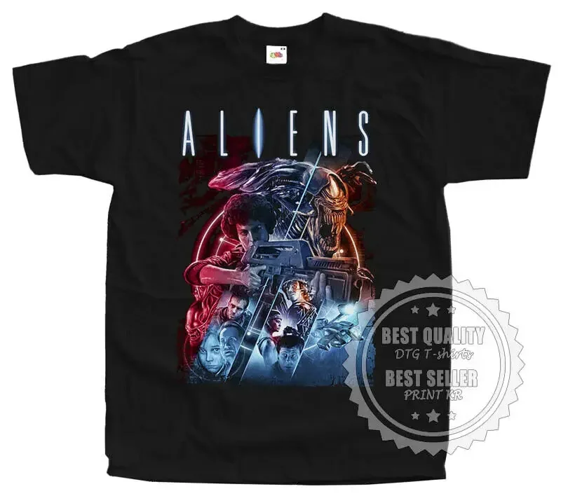 

ALIENS Ver.3 horror T SHIRT Alien Movie Poster BLACK All Sizes S to 5XL