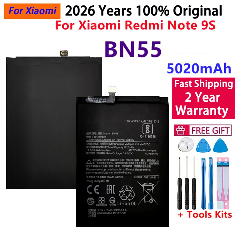 2026 Years 100% Original BN62 BN53 BN59 Battery For Xiaomi Redmi Note 7 8 8T 9 9T 9S 10 10S 10X 4G 5G Pro POCO M3 Batteries image 6
