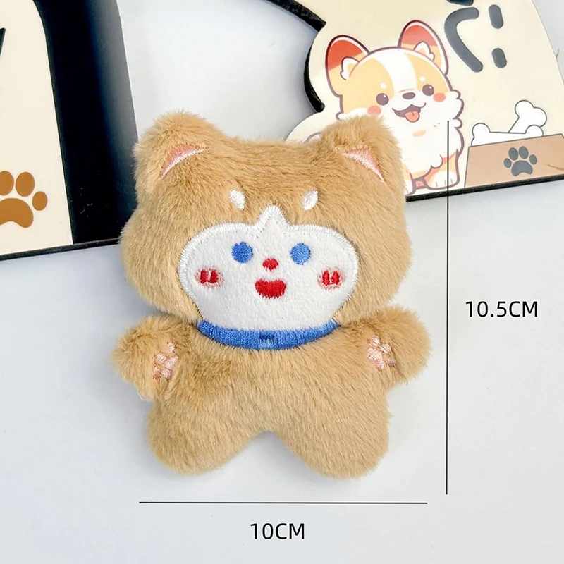 Porte-clés chien en peluche Kawaii, pendentif chiot mignon de dessin animé, nouveauté créative, accessoires de décoration de sac à dos, joli cadeau