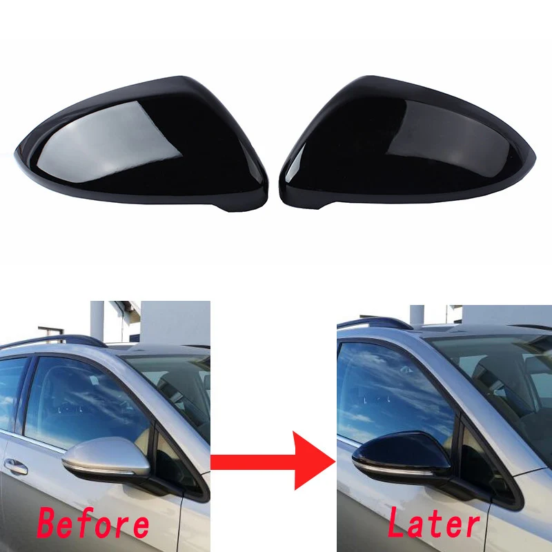 Ersatz Rückspiegel Abdeckung Gehäuse Für VW Golf 7 MK7 GTI 2014-18 Schwarz/Weiß/Carbon Seite flügel Spiegel Kappe Auto Zubehör – Detail 4