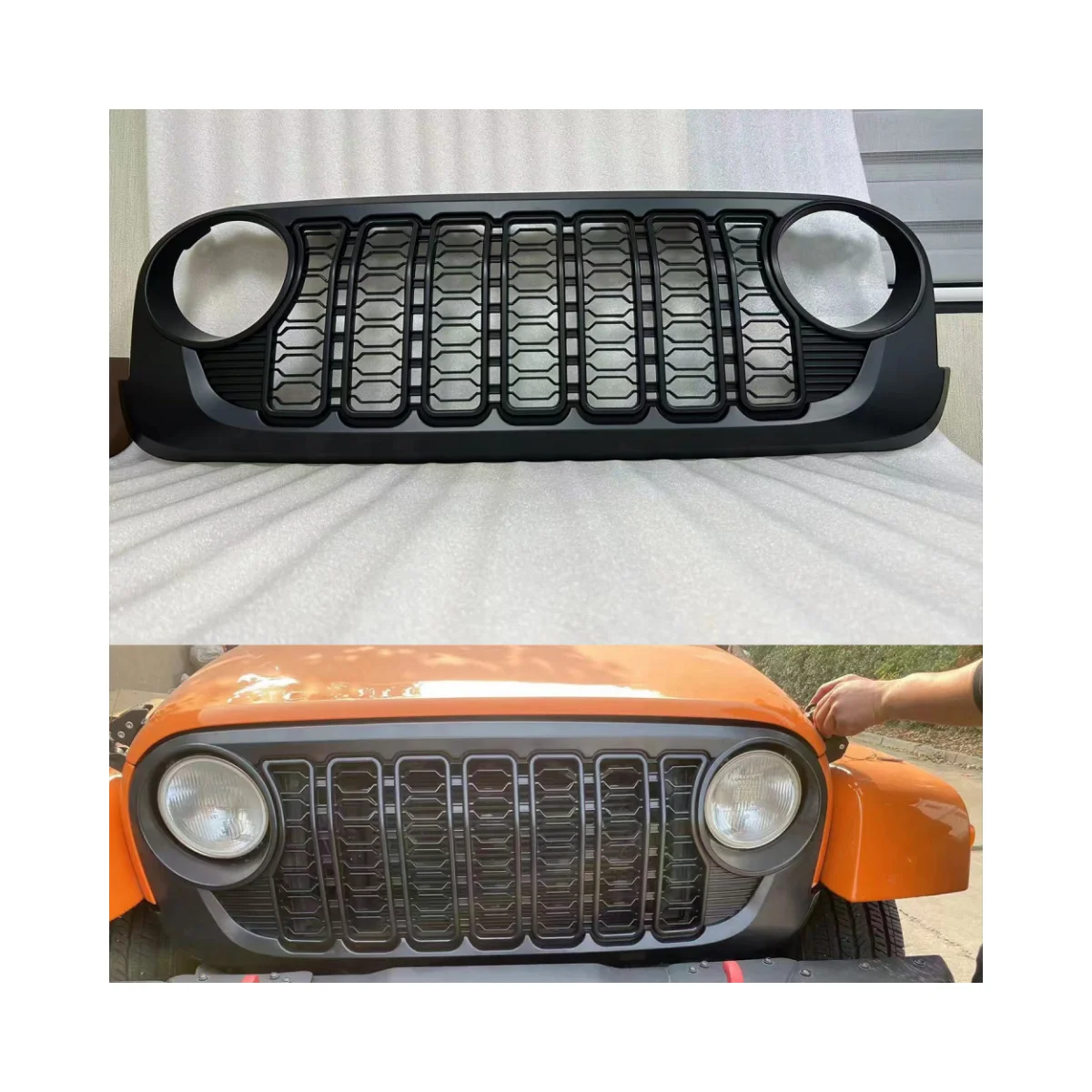 

2024 JK grilles to JL style ABS for Jeep for Wrangler for JK to JL for Gladiator for Robinco for Bronco Car Grille