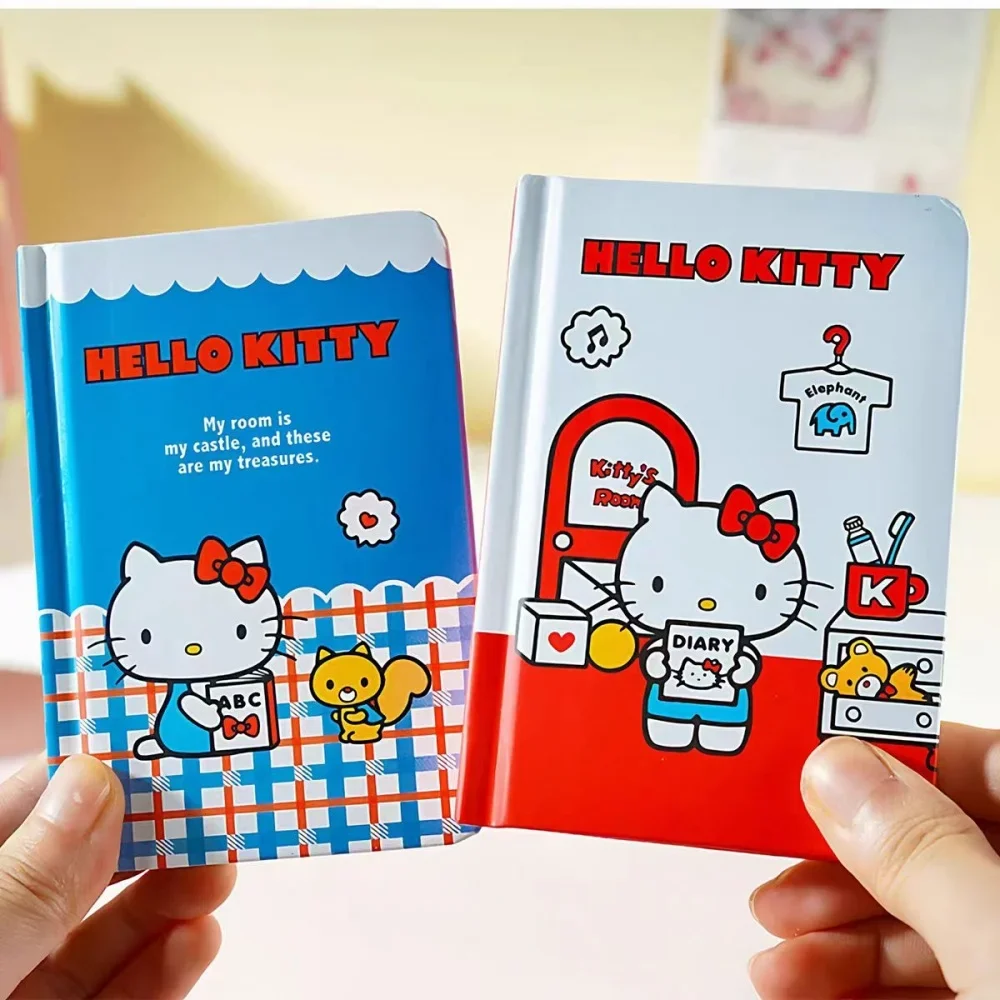 Genuine Sanrio Hello Kitty A7 Hardcover Notebook Kawaii Student Portable Planner Teacher Office Stationery Supplies Girls Gifts