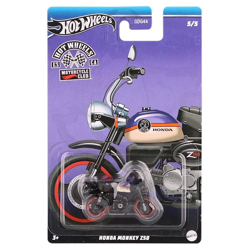 Mattel Hot Wheels Car Motorycle Club Boy Toys 1:64 Diecast Bad Bagger BMW NineT Racer Ducati Scrambler Honda Monkey Metal Models