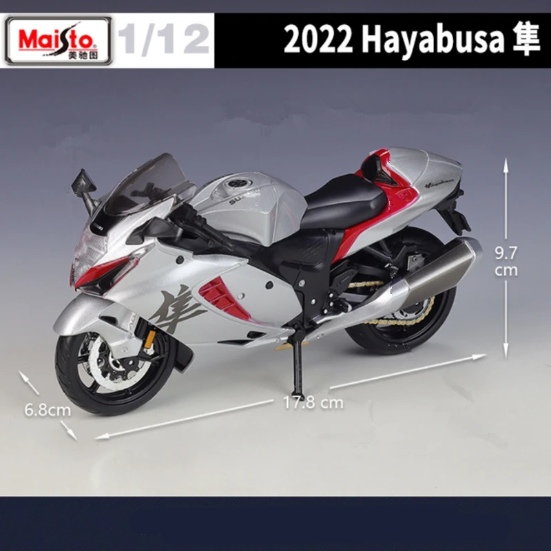 Maisto 1:12 SUZUKI 2022 Hayabusa Alloy Racing Motorcycle Model Diecasts Metal Street Sports Motorcycle Model Childrens Toys Gift