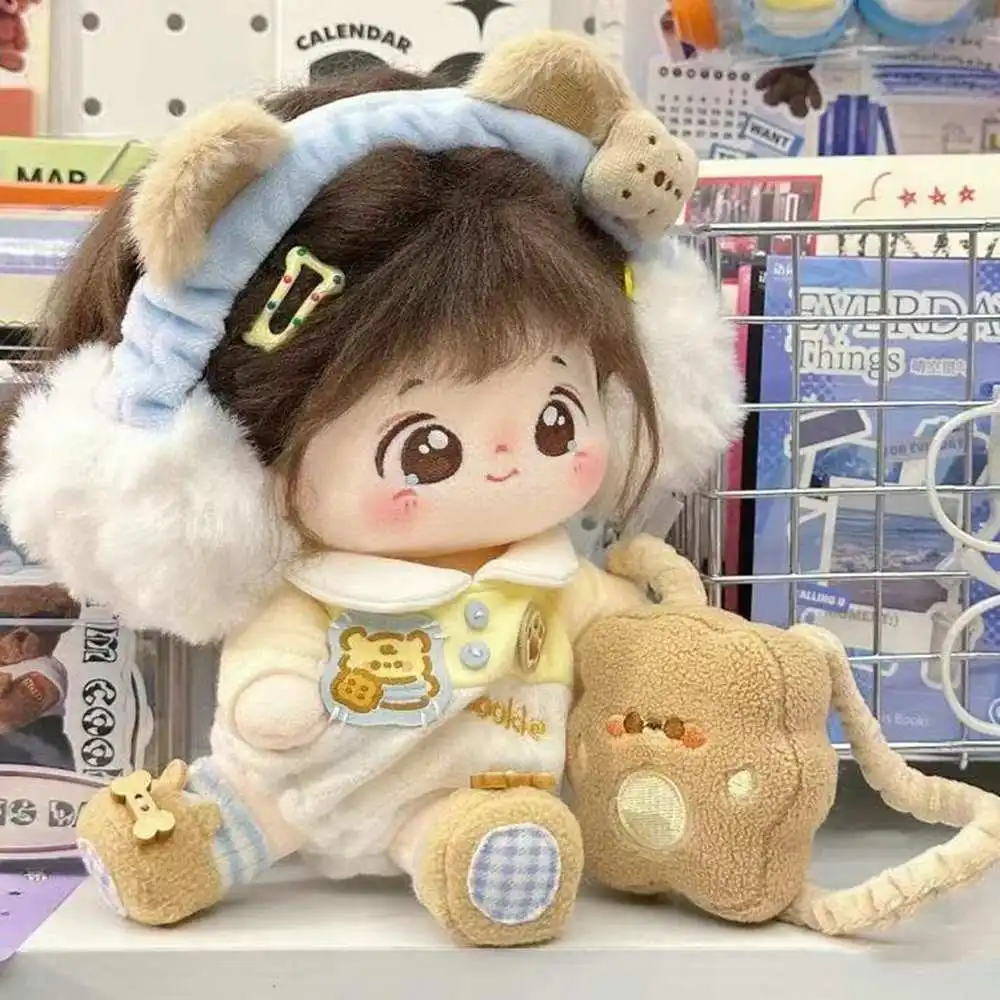 

Bear Cute 20cm Cotton Doll Clothes Rompers Tops Headwear Shoe Bag Doll Accessories DIY Doll Dress Up Toys