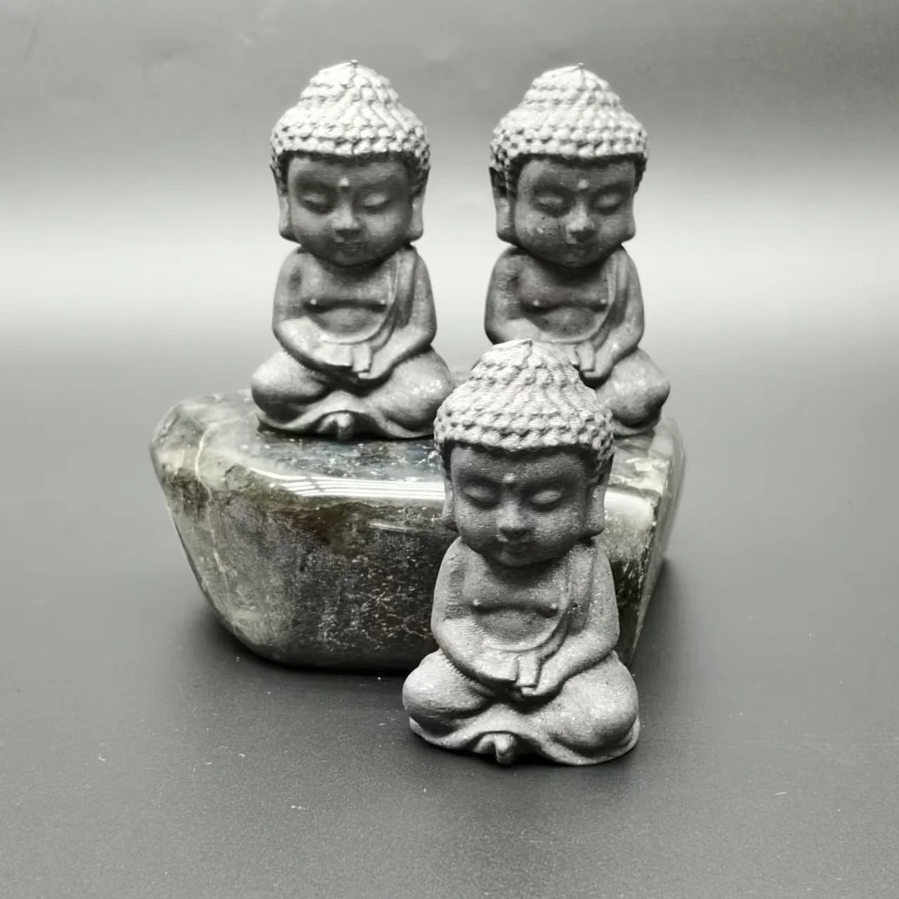 6cm Buddha Statue Natural Shungite Energy Quartz Reiki Magic Stones  Crystals Healing Fengshui Meditation Figurine Desk
