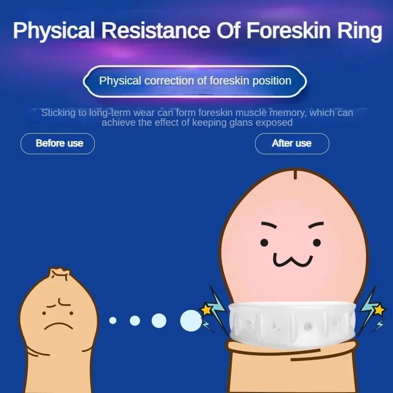 Cock Ring Penis Foreskin Ring Reusable Penis Extender Sleeve Male Chastity Cage Delayed Ejaculation Sex Toys For Men Couples