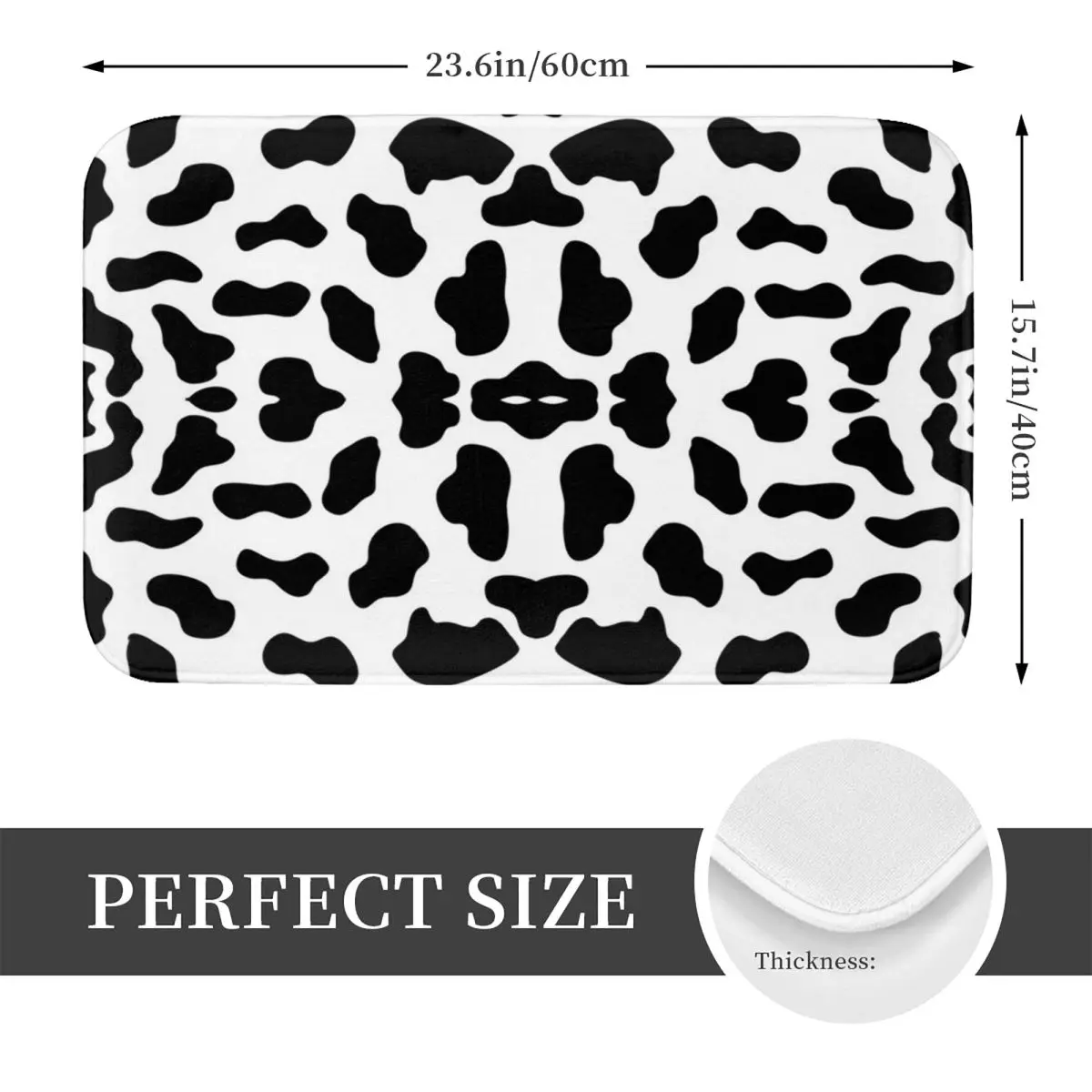 Dalmatian Spots Number Doormat Anti-skid Super Absorbent Bath Mats Home Entrance Rugs Kitchen Bedroom Carpet Outdoor Footpad