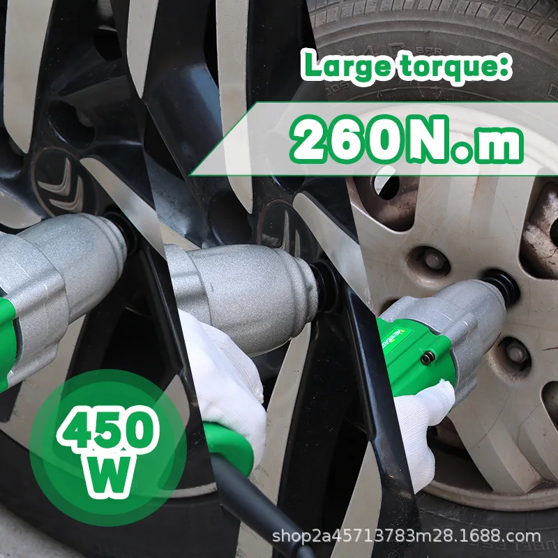 ปืนใหญ่ลมพลังสูง450W NBT-EIW-20C การบำรุงรักษายานยนต์12.7มม. (1/2 ") kunci Pas listrik แรงบิด260NM