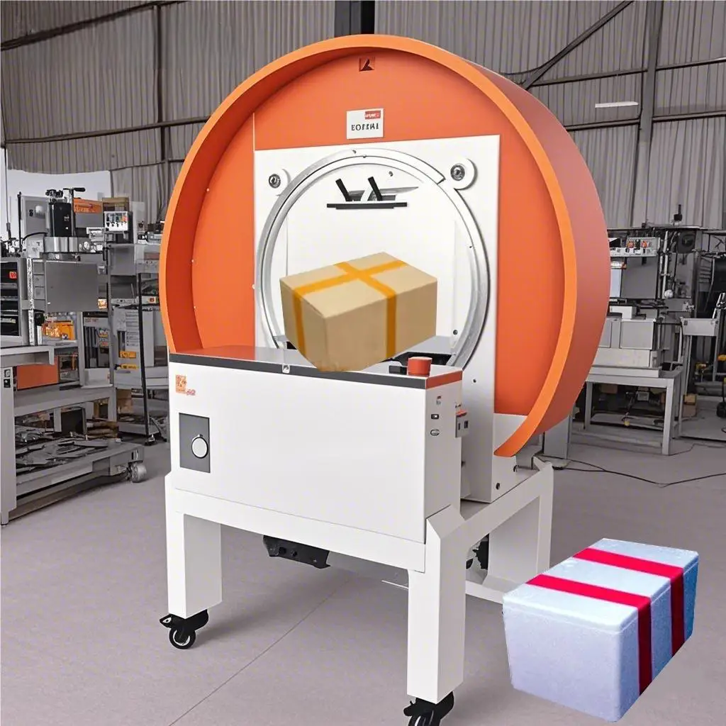 Express Box Ring Sealing Wrap Tape Machine Adhesive Tape Sealing Packing Machine for Carton Box