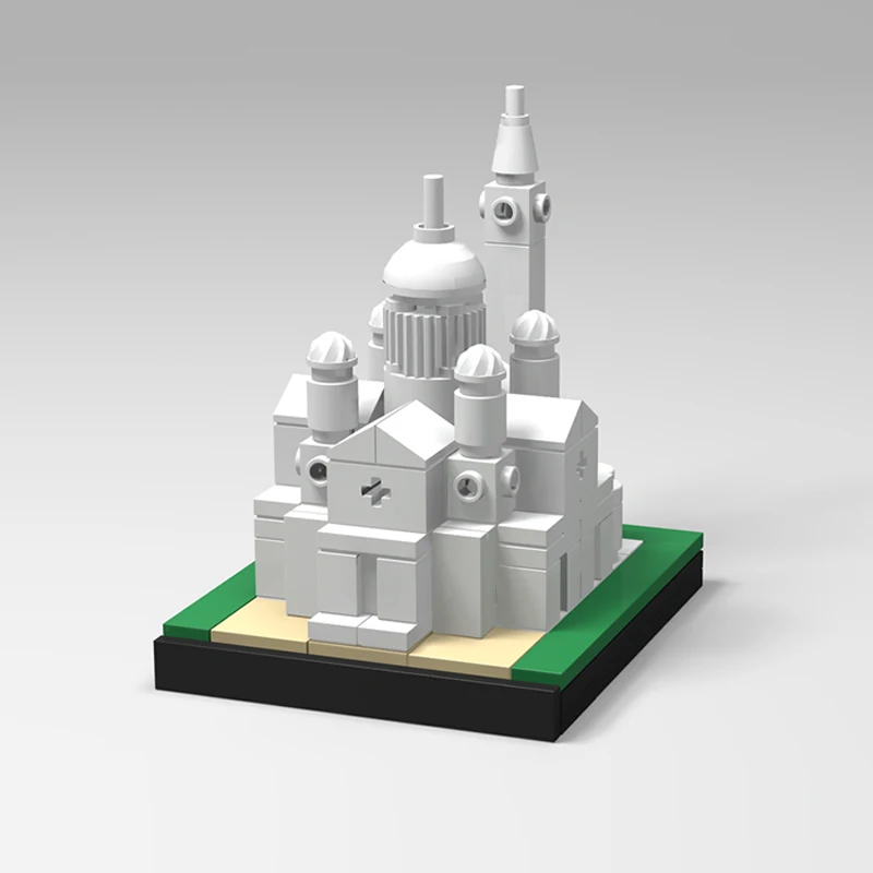 Straatbeeldmodel MOC Bouwstenen Parijs Montmartre Architectuur Modulaire technologie Kinderen Vakantiecadeaus Speelgoed in elkaar zetten Geschikt