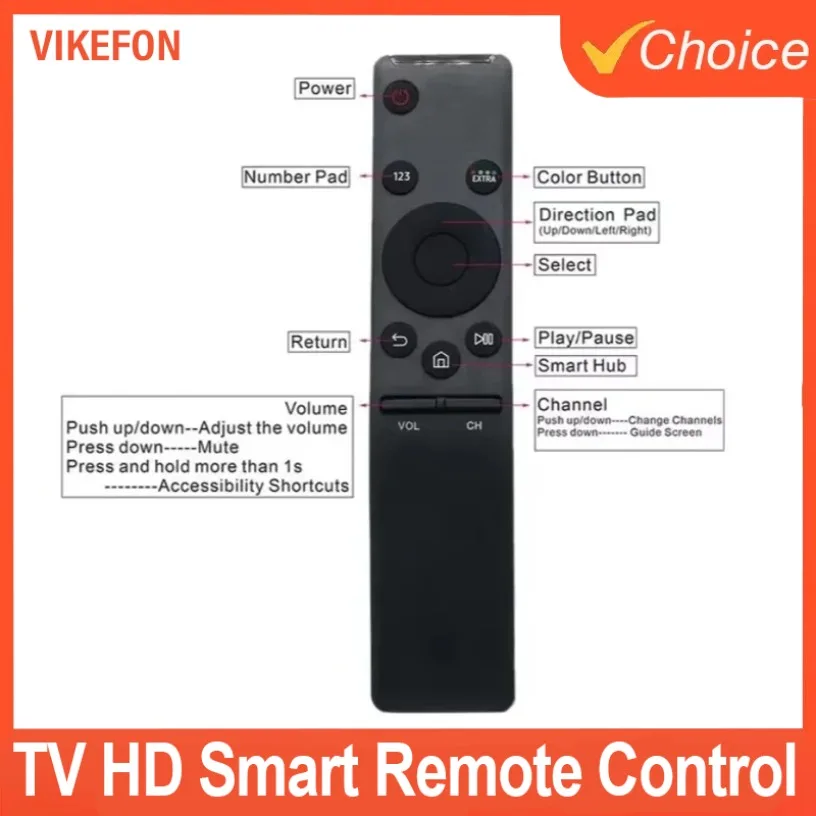 Universal 4K TV HD Smart Remote Control BN59-01260A BN59-01259B/E/D Smart TV Remote Control Replacement For Samsung 7 8 9 Series