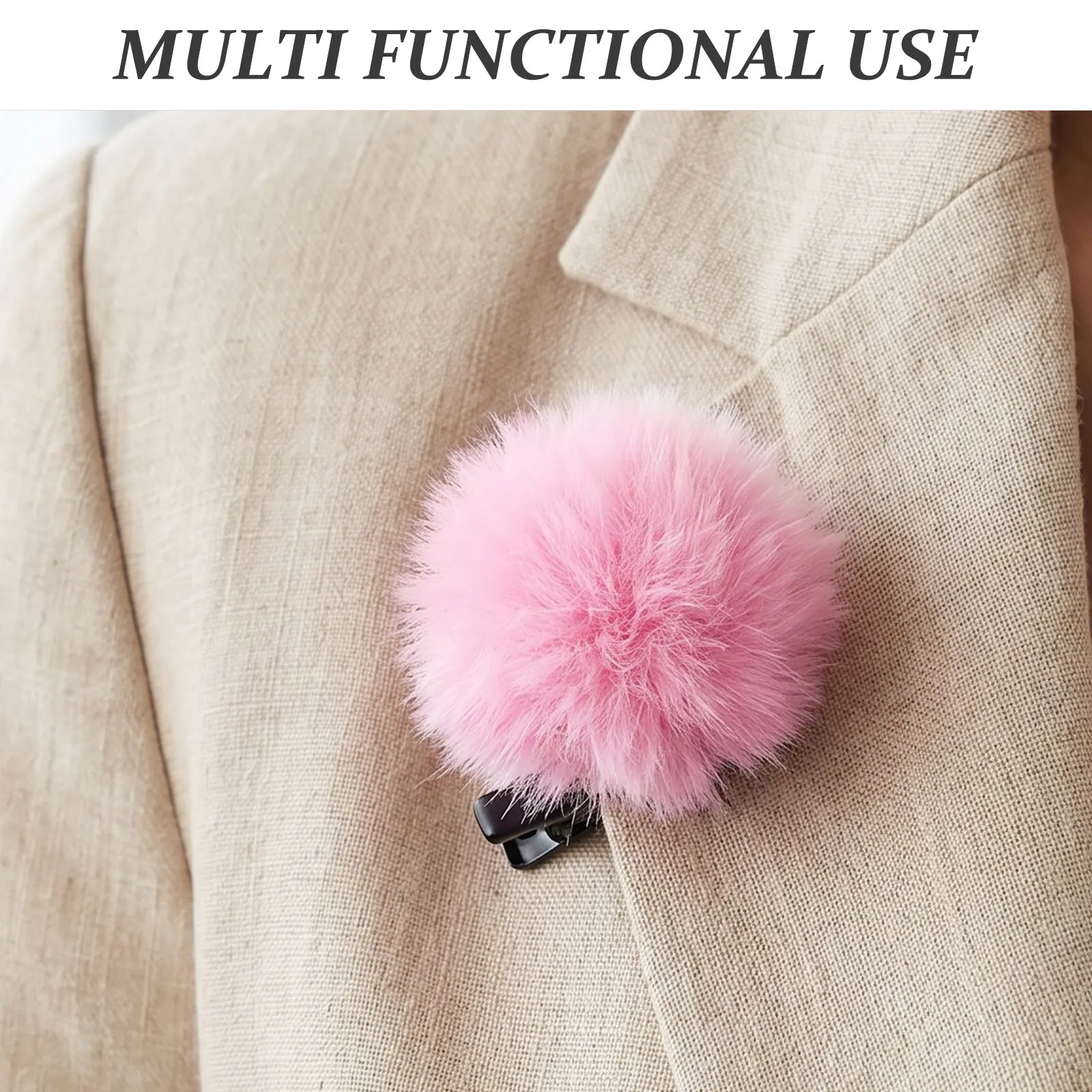 4Pcs Microphone Wind Muff Pink Clip-on Lapel Microphone Cover Windproof Noise Cancelling Lavalier Windscreen Podcast Outdoor