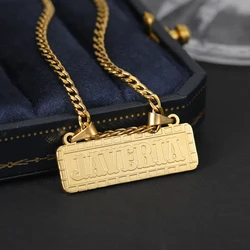 HY Jewelry Custom Name Necklace For Women Personalized Name Pendant Nameplate Gold Name Chain Stainless Steel Jewelry Gift