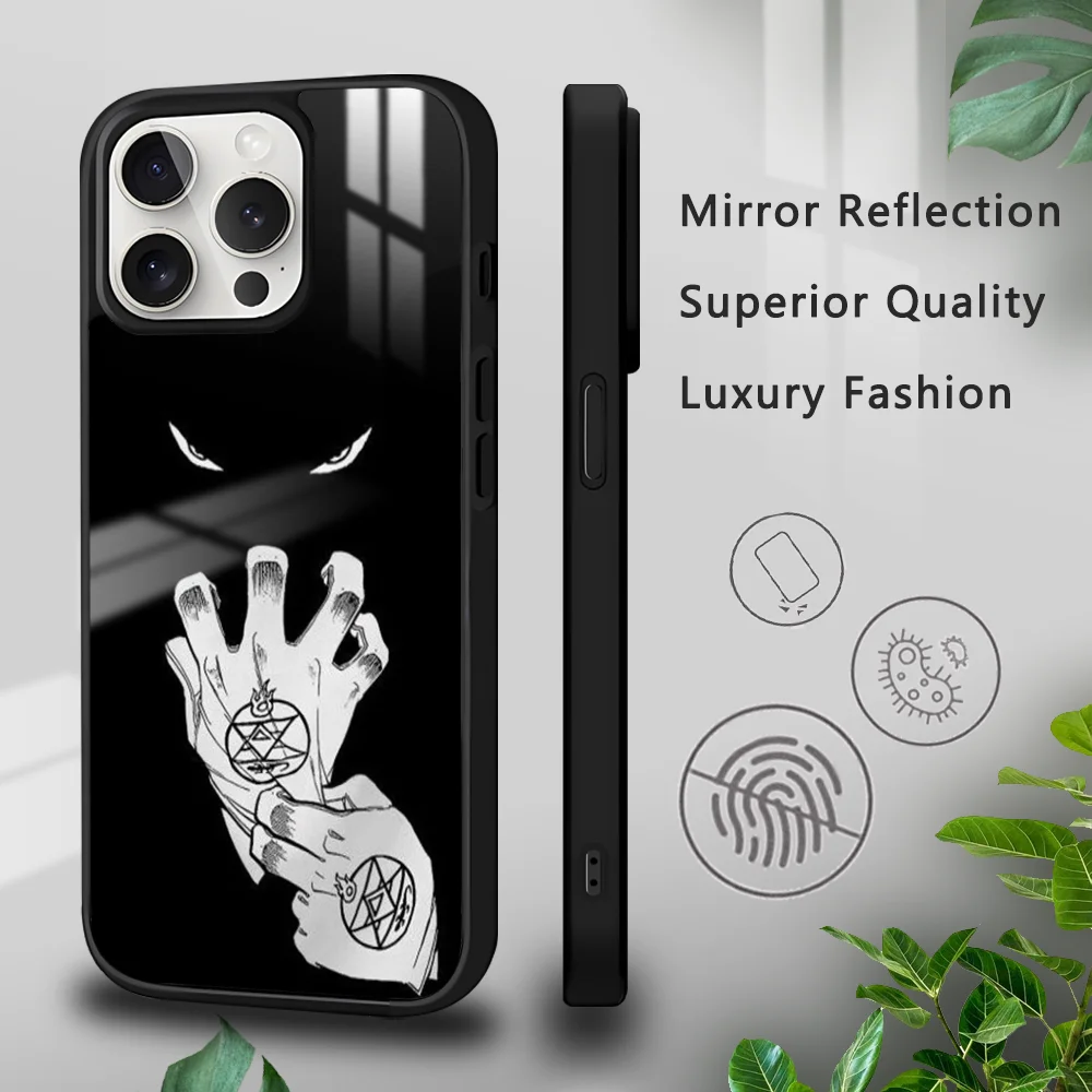 Fullmetal Alchemist Phone Case For iPhone 16 15 14 13 12 11 Pro Xs Max Mini Plus Celulares Hard Funda