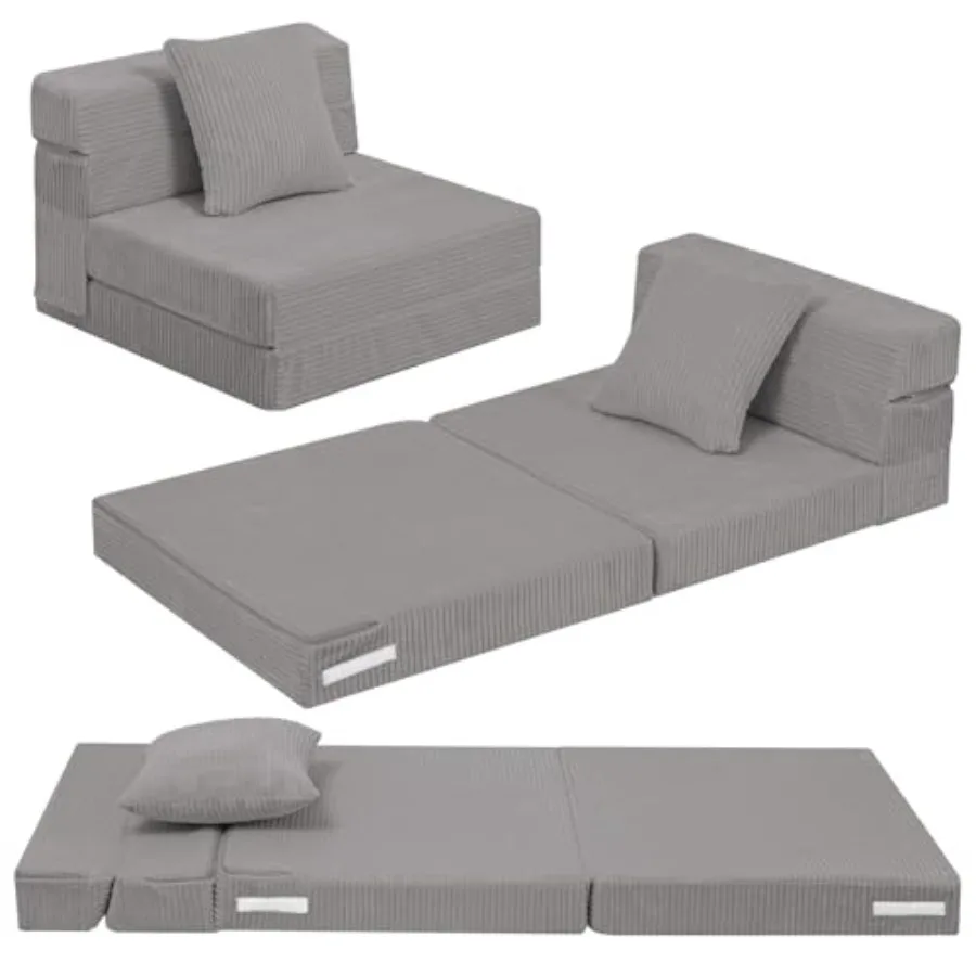 

Folding Sofa for Corduroy Fold Out Futon Chair Small Foldable Floor Mattress Portable Couch Sofa