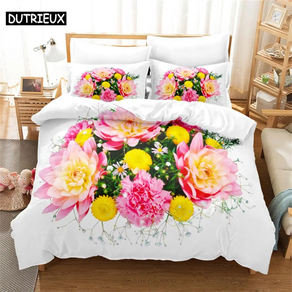 

Fresh Rose Queen Bedding Set Duvet Cover Set Bedding Comforter Bedding Sets Bed Linen King Size Duvet Cover Bedding Set