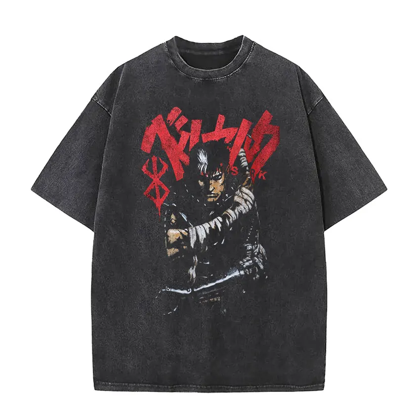 

Аниме Berserk Guts Skull Knight графические футболки для мужчин и женщин модная футболка большого размера винтажные хлопковые футболки с короткими рукавами