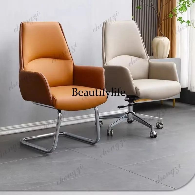 

Pillow Armrest Office Chair Soft Leather Gaming Leather Office Chair Cheap Designer Soft Silla De Oficina Home Furniture