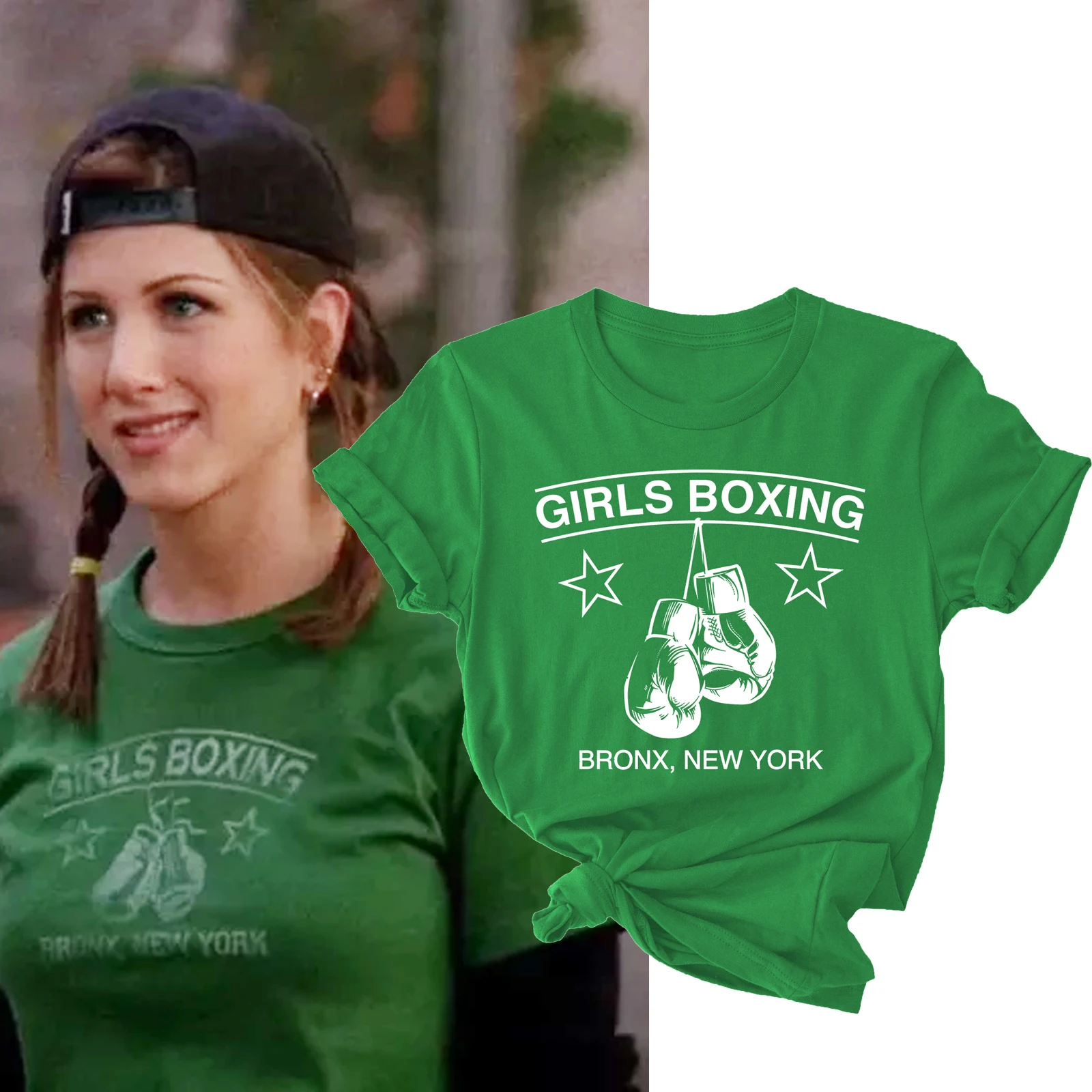 Rachel's Girls Boxing Green T-Shirt Girls Shirt Shirt Women's Friends TV Show Rachel Green Friends Tshirt