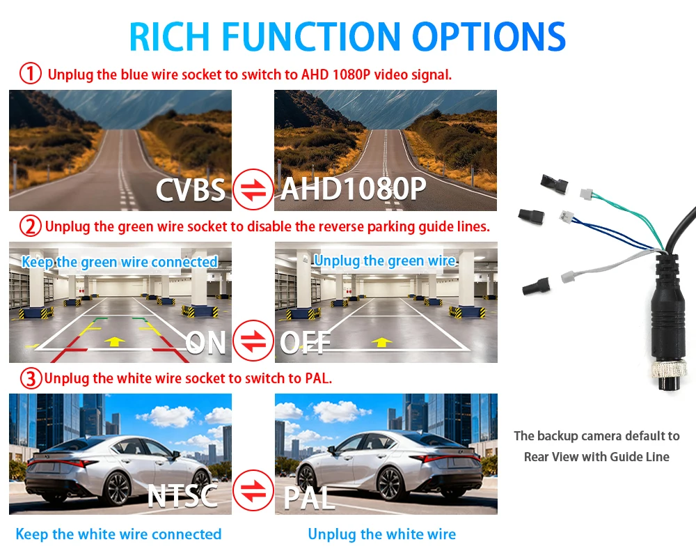Carsanbo Van Brake Light Reversing Camera For VW Candy 2020 2021 2022 2023 2024 170 Degree Night Vision Camera