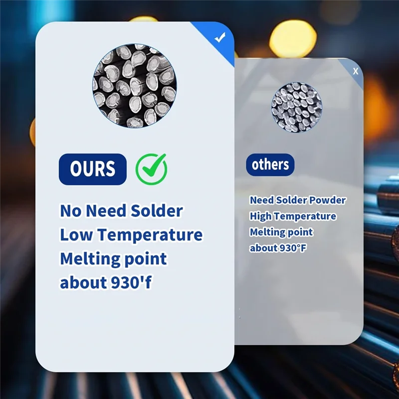 B84B-قضبان لحام ألومنيوم ذات درجة حرارة منخفضة 60 قطعة - 1/16 بوصة × 13 بوصة أعواد لحام منخفضة الذوبان (572 ° ف إلى 752 ° F)، ليس لحام القوس #5