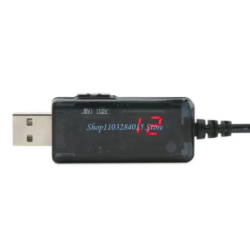 R6FF Voltages Converters USB 5V to 9V 12V Step Up Power Regulator Line 5.5x2.1mm 3.5x1.35mm Step Up Converters Adapter Cable