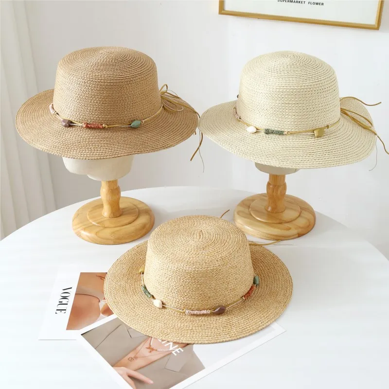 

New style woven wide-brimmed hats outdoor and ladies'