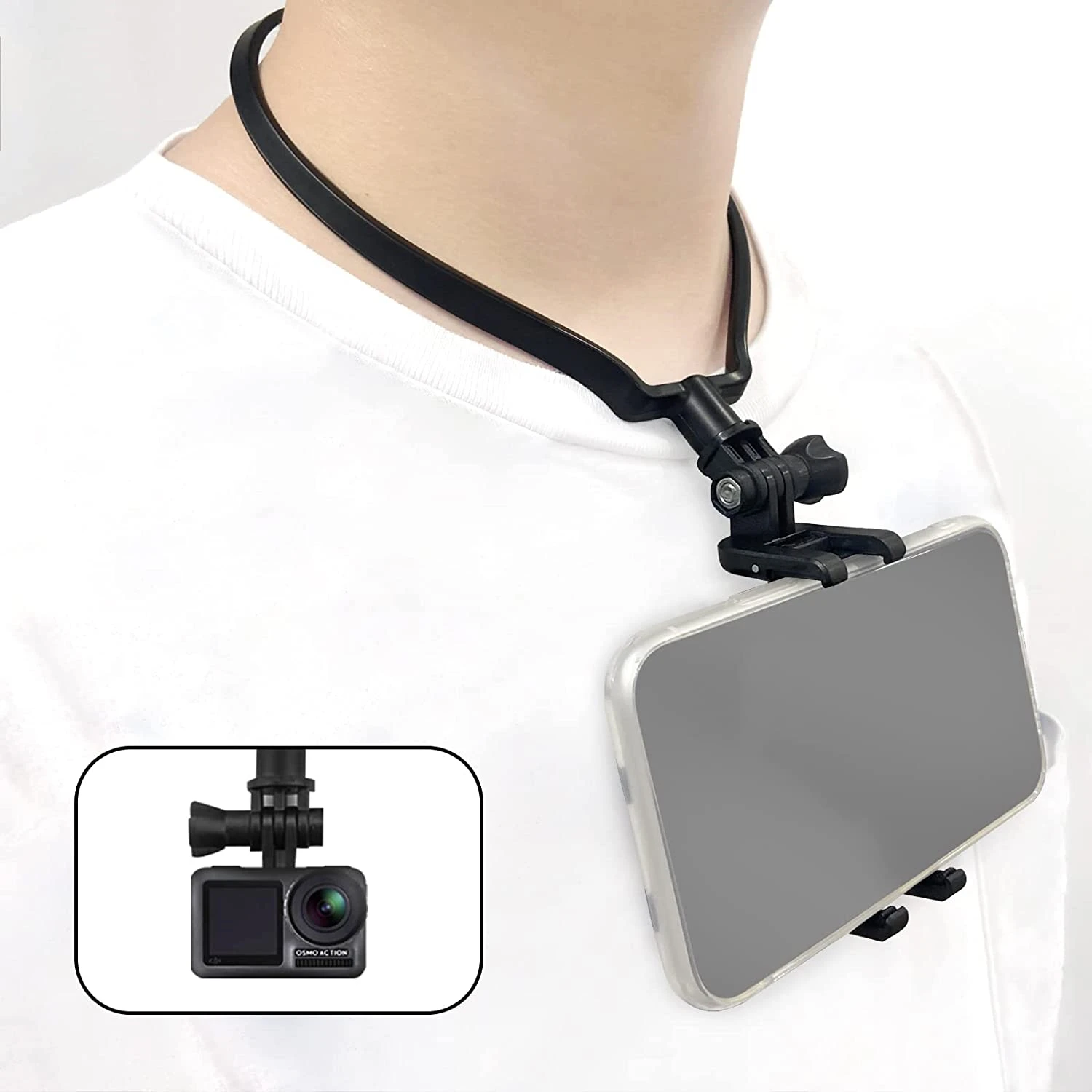 Neck Hold Mount Lanyard Strap for GoPro 10 9 8 7 6 5 Action Camera and Phone Video Shooting Smartphone Selfie Neck Holder