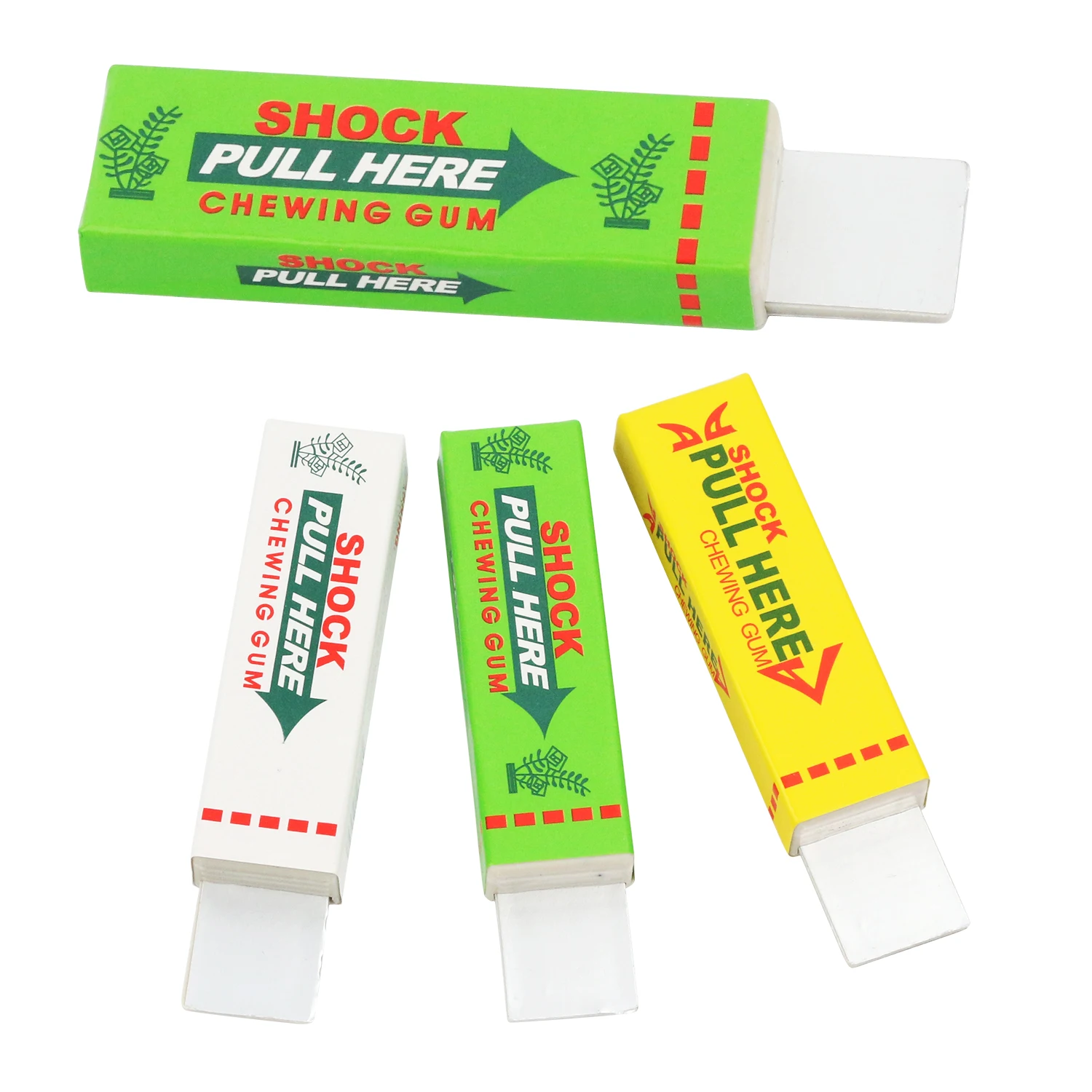 Trick electric chewing gum, charged chewing gum, pranks on friends, interactive entertainment, fun and excitement