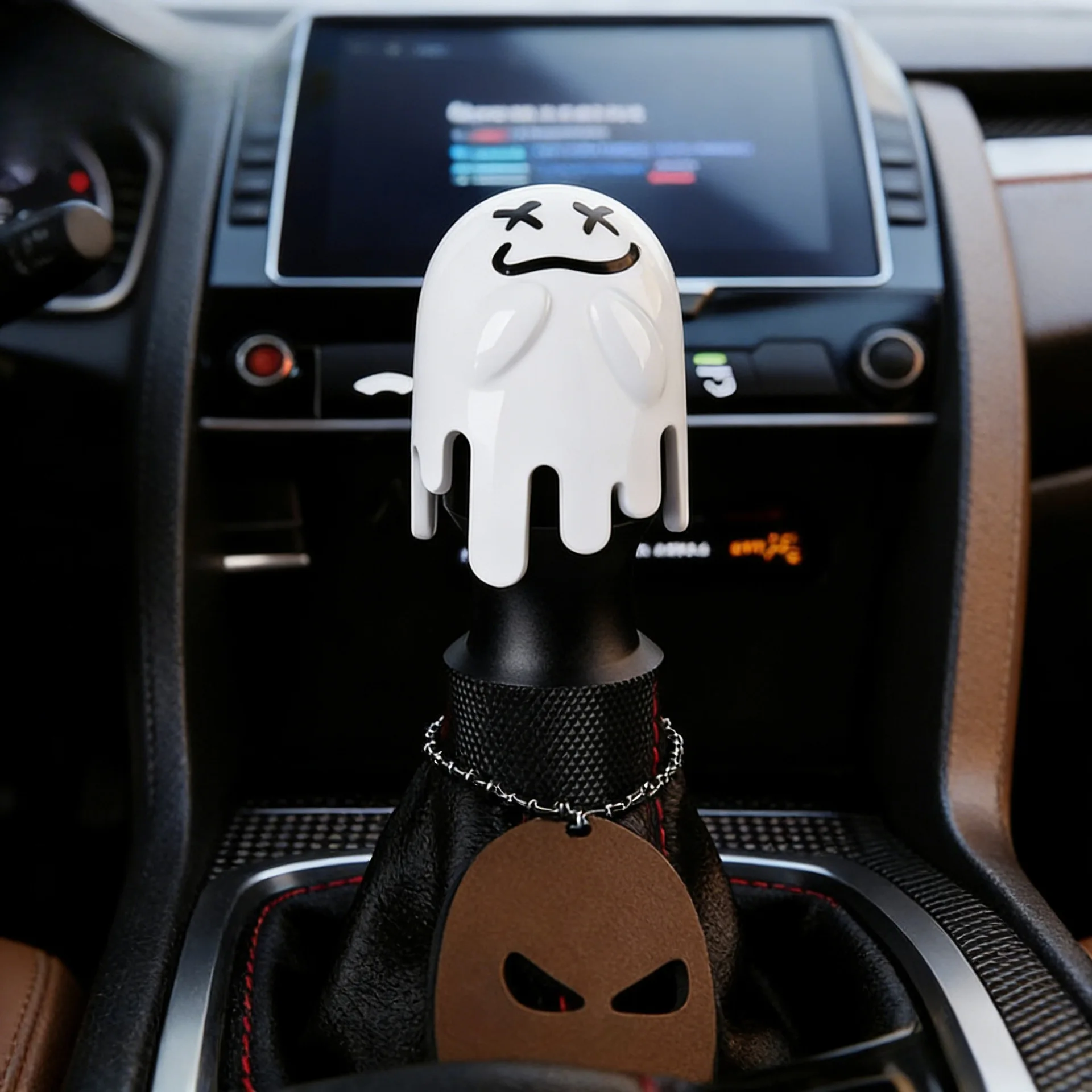 JDM Style Ghost Gear Shift Knob, Universal Manual & Automatic Transmission Car Personality Modification Shift Handle