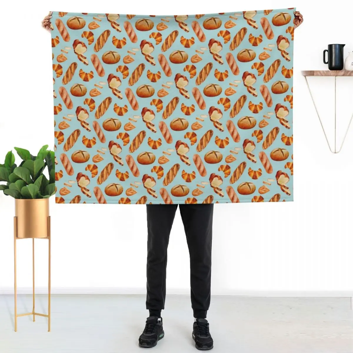 

Loaf of Bread Throw Blanket Compact Warm Blanket for Car Road Trip