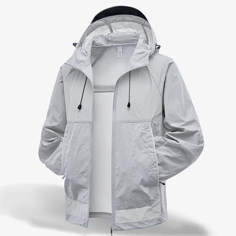Summer New Men'S Casual Fashion Versatile Outdoor Uv Resistant Jacket Teenagers Loose Lightweight Waterproof Sunscreen Clothing