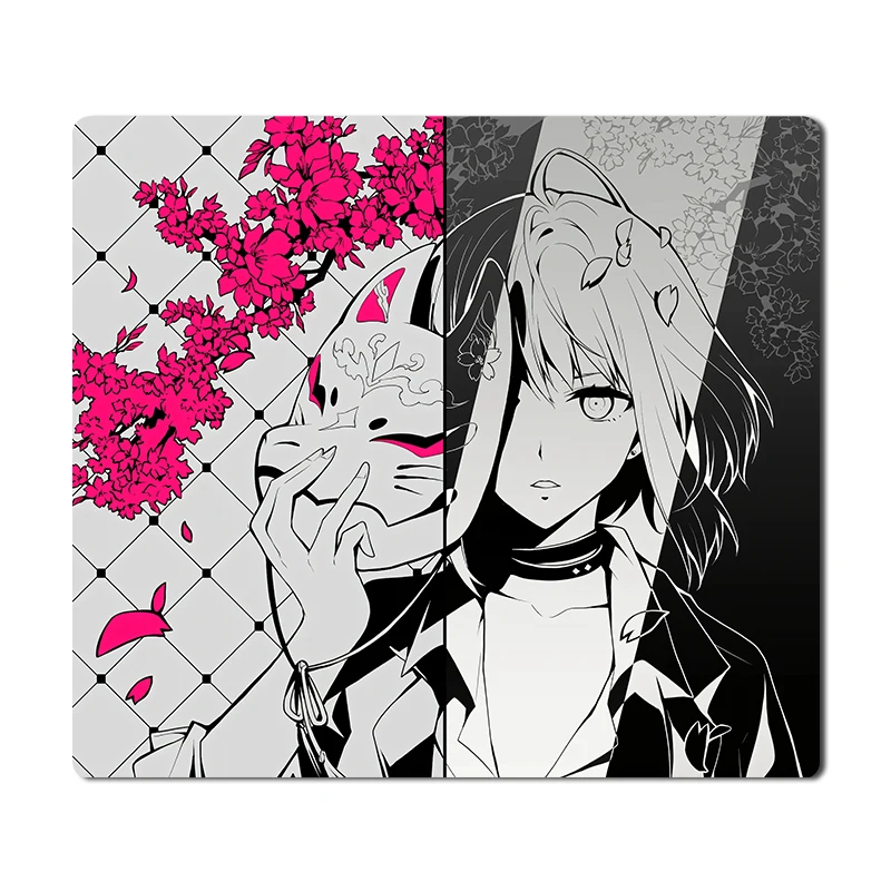 Imagem -05 - Glass Gaming Mouse Pad Yume Smooth Frosted Surface Desk Mat Fps Temperado Upgrade Office Esports Gaming Acessórios Silencioso