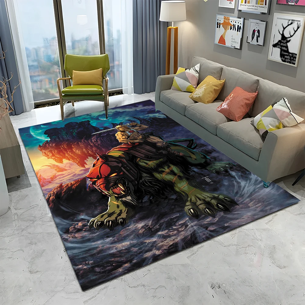 He Man Masters of The Universe Carpet Rug for Home Living Room Bedroom Sofa Doormat Decor,kids Play  Area Rug Non-slip Floor Mat