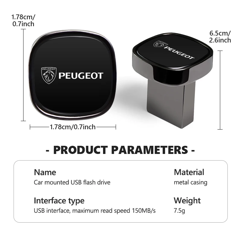 لبيجو 16/32/64GB محرك فلاش USB صغير ذاكرة عصا المحمولة سيارة U القرص ميموريا 107 106 205 4008 301 607 407 508 2008 5008
