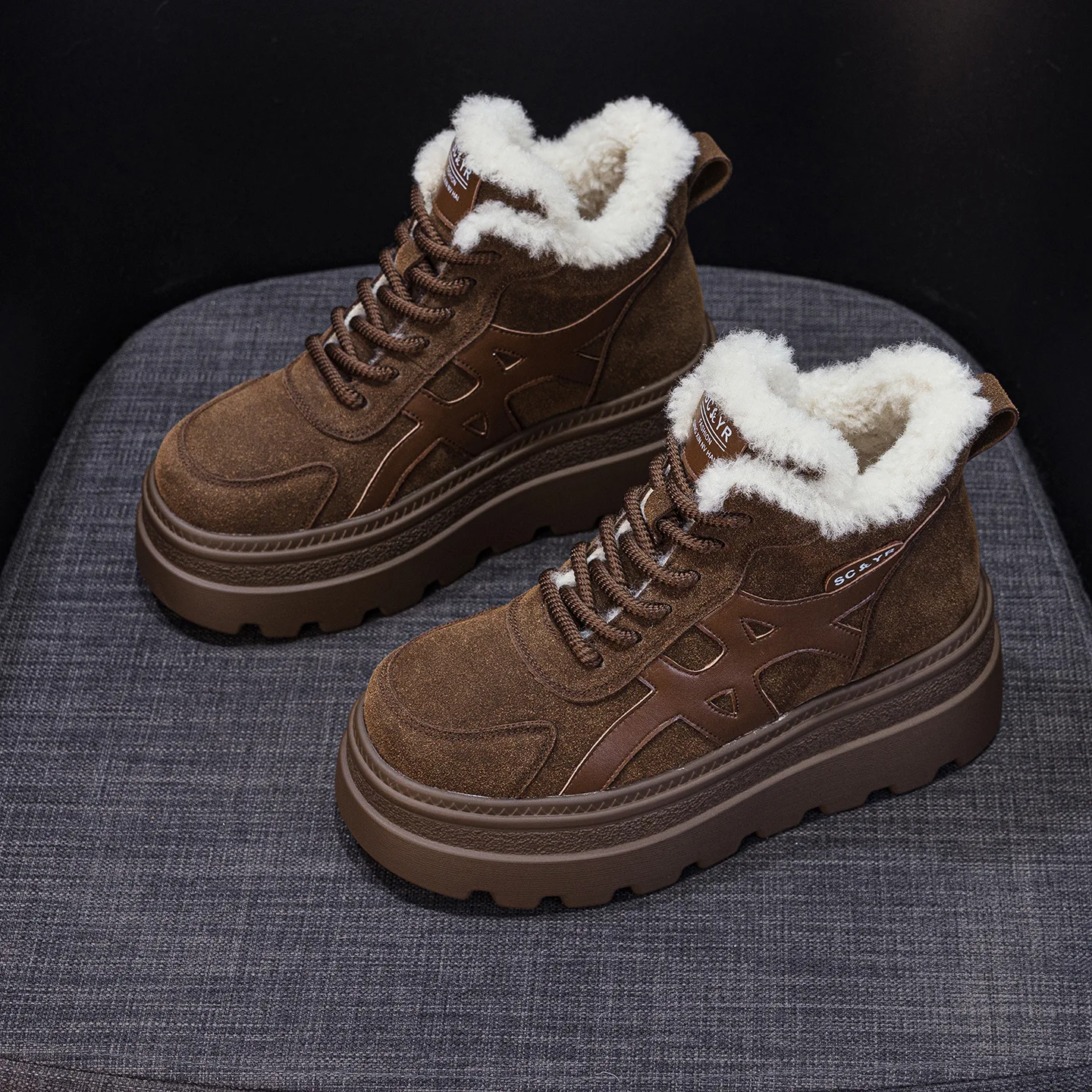 รองเท้าบูทหิมะบุขนหนาสำหรับผู้ - Snow Boot Fur Lined บทวิจารณ์และราคา