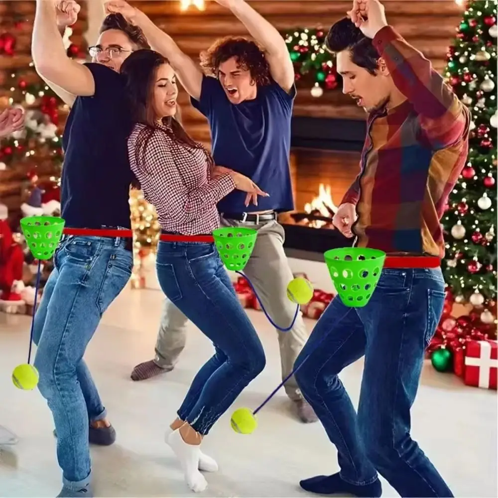 Interactive Catch Balls Swing Bucket Game Eye Waist Coordination Funny Game Swinging Ball Game Multiplayer Interactive