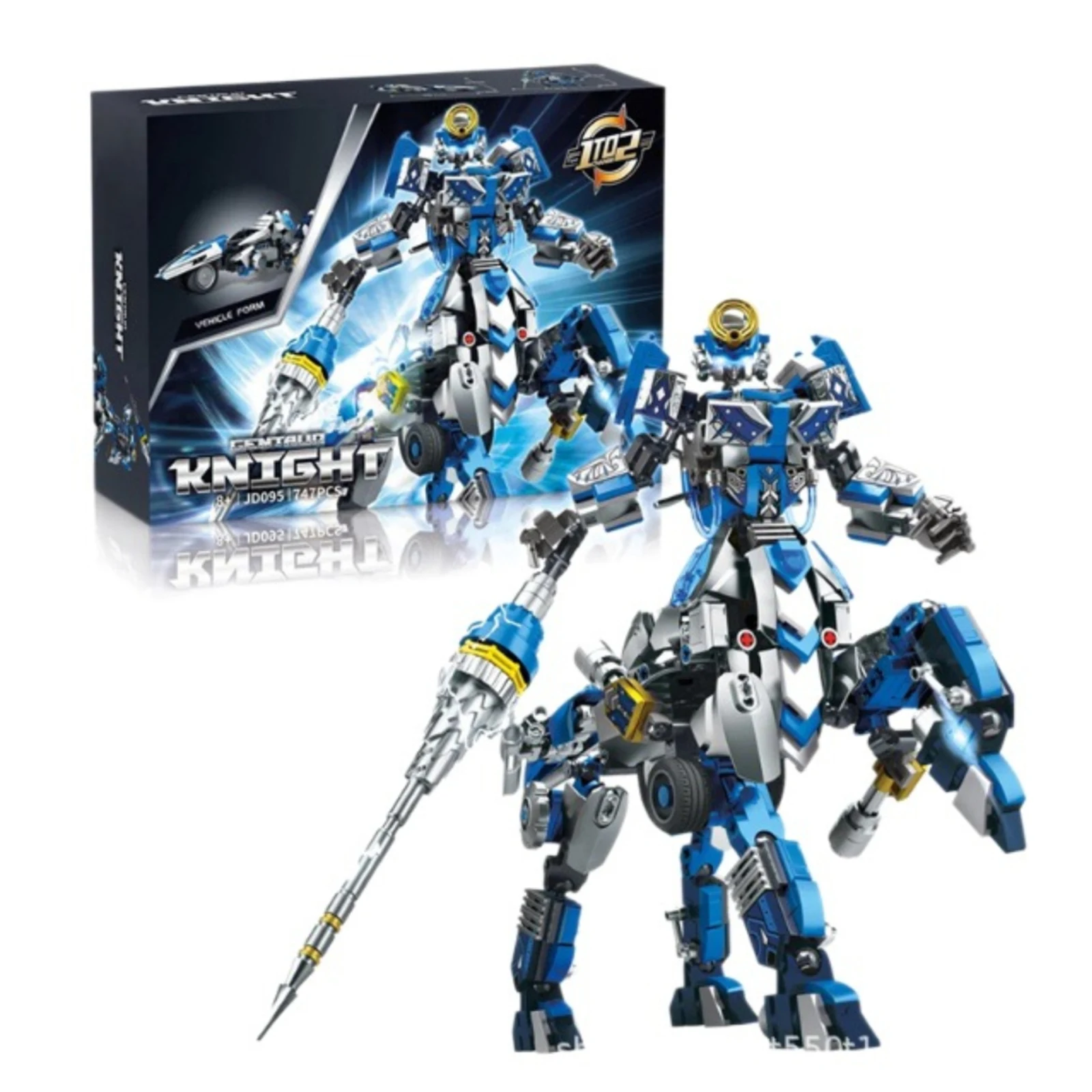 JD095 747 pièces Transformable Centaure Mecha blocs de construction STEM jouet éducatif