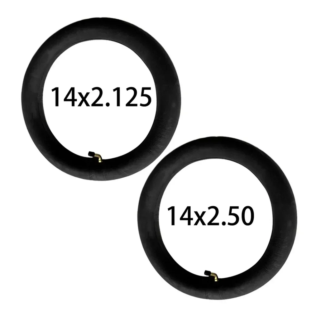 1PCS 14x2.125/2.50 Butyl Rubber Inner Tube With A Bent Valve Stem For E-Bike Electric Bicycles Inner Tube Tire Accessories