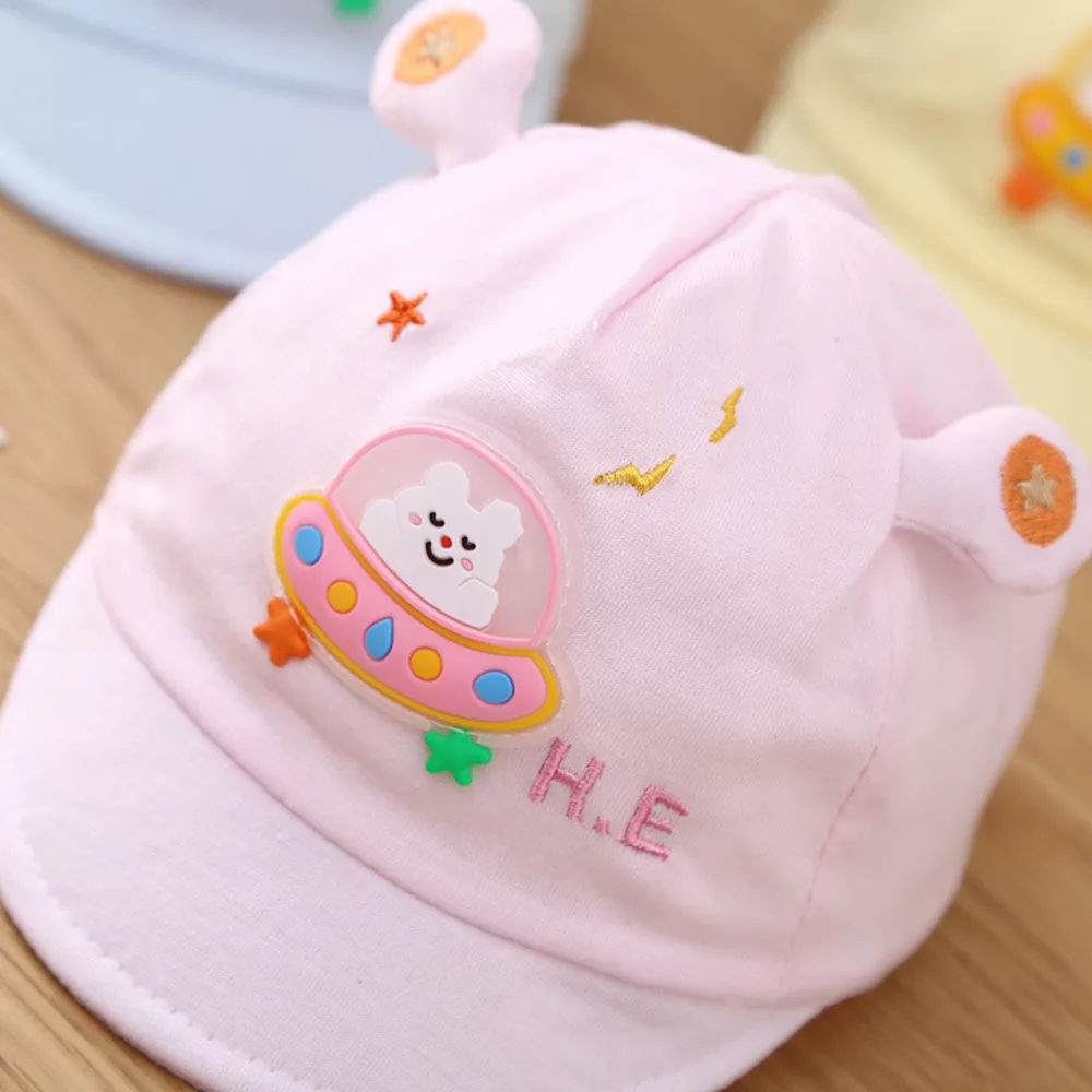 Baby\'s Lovely Caps Spring And Autumn Super Cute Boy And Girl Baby 0-3 Month Visor Hats Newborn Sun Hat