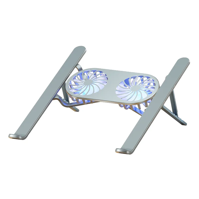 Laptop Cooling Stand with Folding Storage Aluminum Alloy + ABS Material Desktop Computer Stand