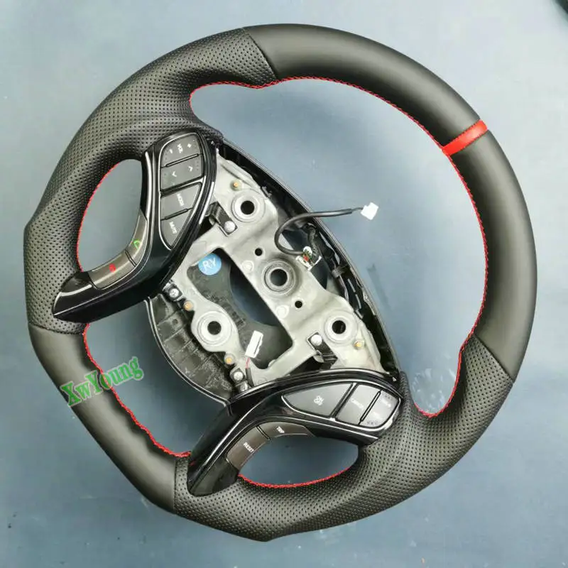 D Shape And Full Leather Steering Wheel For Hyundai I30 IX35 Elantra 2012-2015