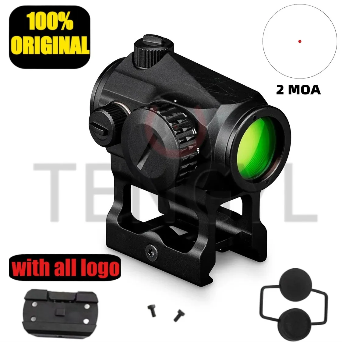 

Оригинальный тактический прицел V*rt*x Crossfire Gen II с красной точкой, 2 MOA, для винтовки, с креплением на планку 20 мм и 1/3 Co-witness Rail Mount