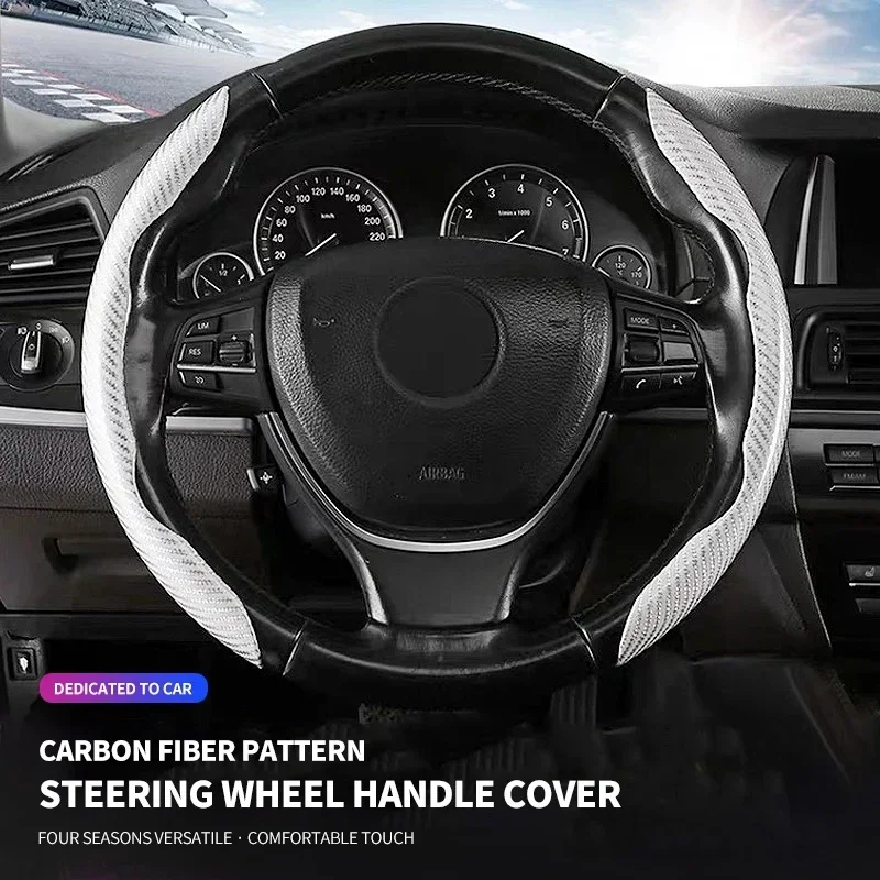 Car Steering Wheel Cover PU Leather Non-slip Auto Accessories for Citroen Spacetourer C4 Spacetourer 2016~2021 9 Colors