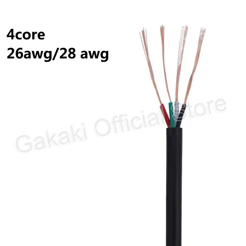 DC power Cable 2 3 4 pin Core USB Audio Connector Signal 28 26 22 AWG Copper Sheathed Wire PVC cord Soft Electronic Wire 2464